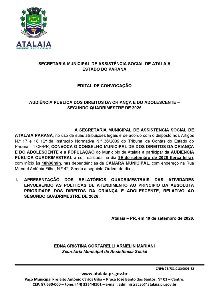 Segundo quadrimestre de 2026